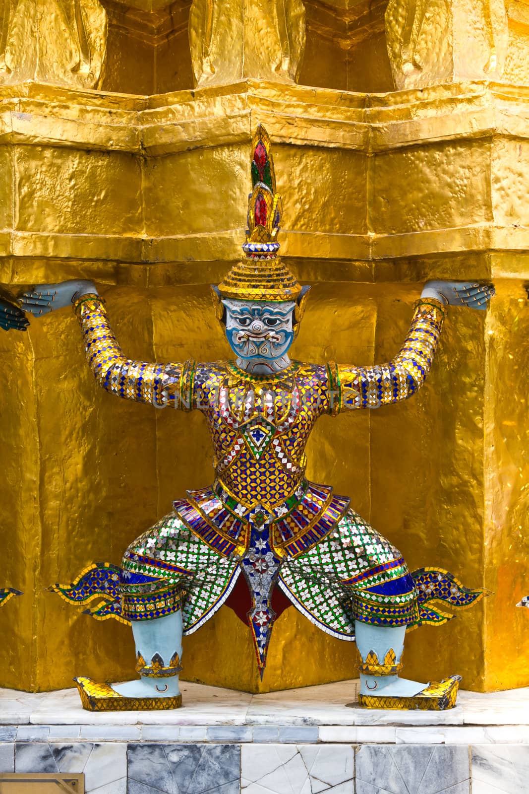 Guardian of Wat Pra Kaew Grand Palace Bangkok Thailand