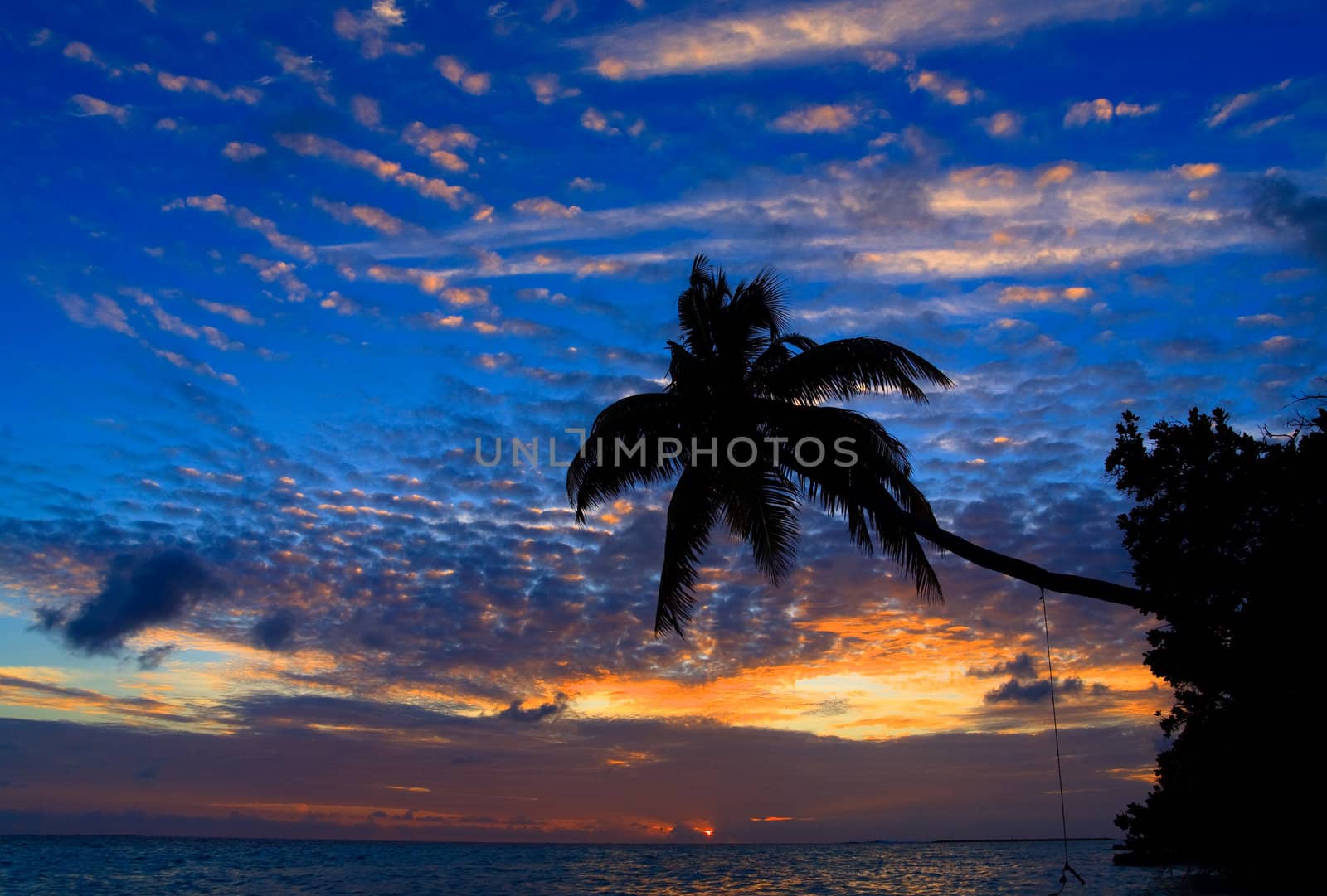 Maldivian Sunset image with nice color
