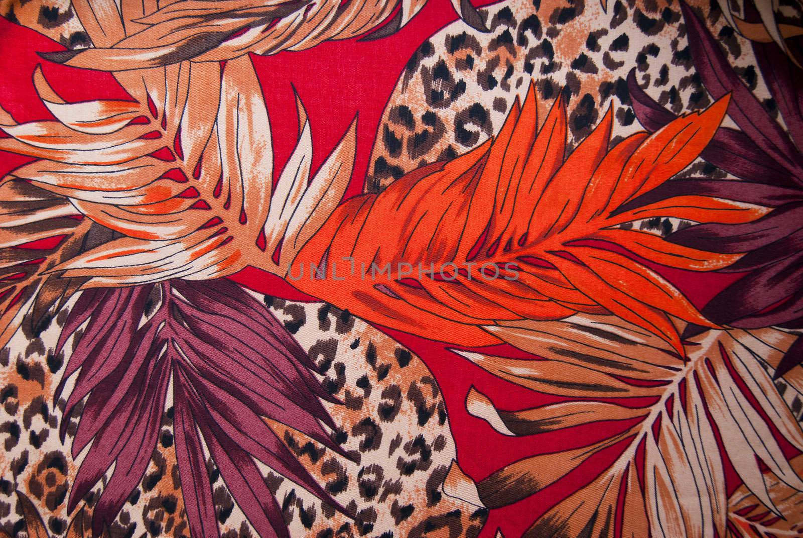 Silk scarf autumnal motifs by Larisa13