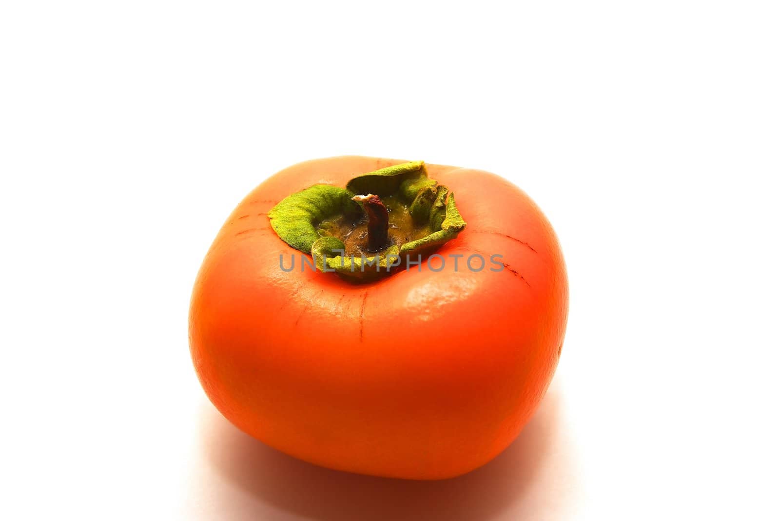 photo of the persimmon on white background