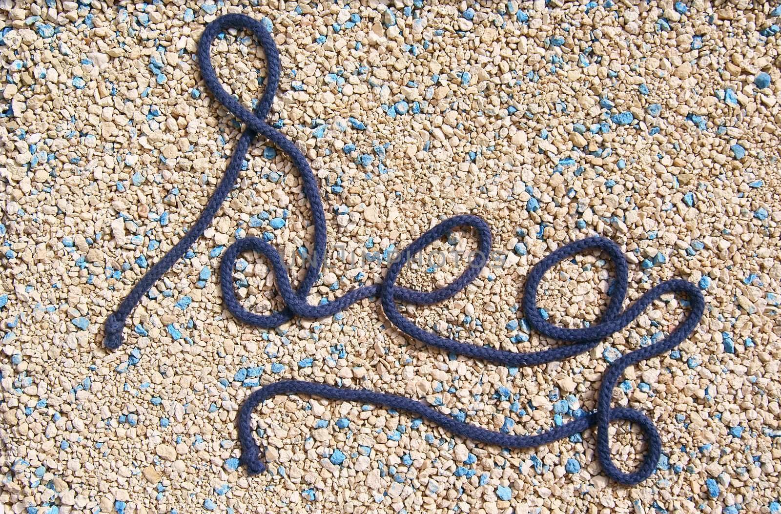 Dark-blue cord on the gold dust by Larisa13
