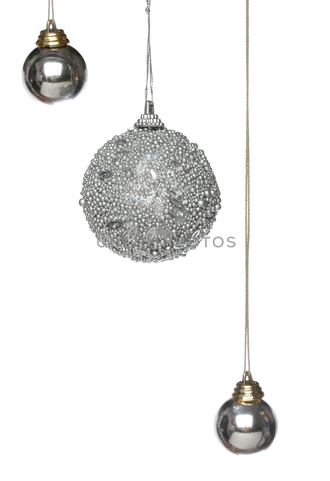 Silver christmas decorations
