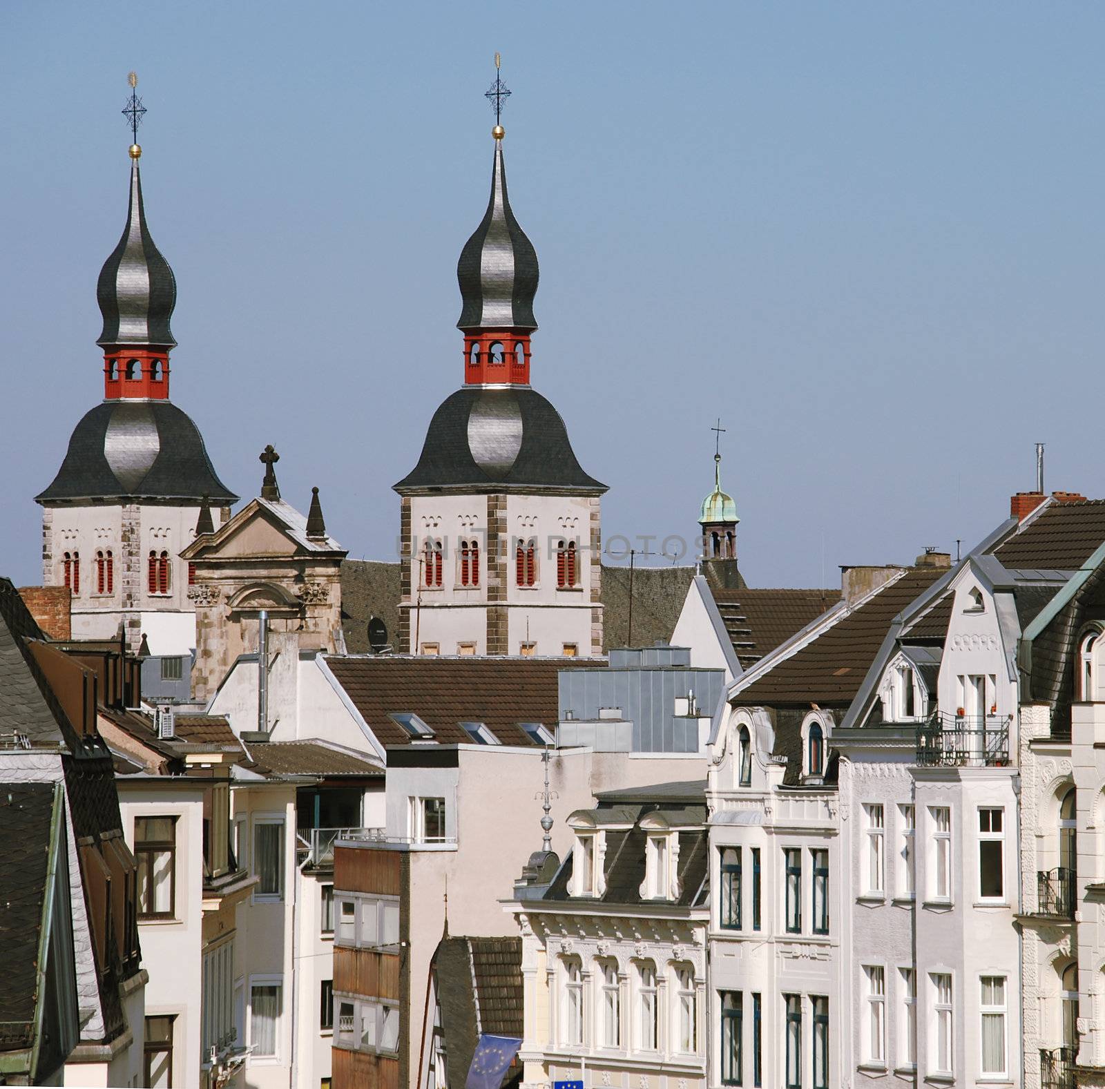 Old city buildings in the center of Bonn Germany