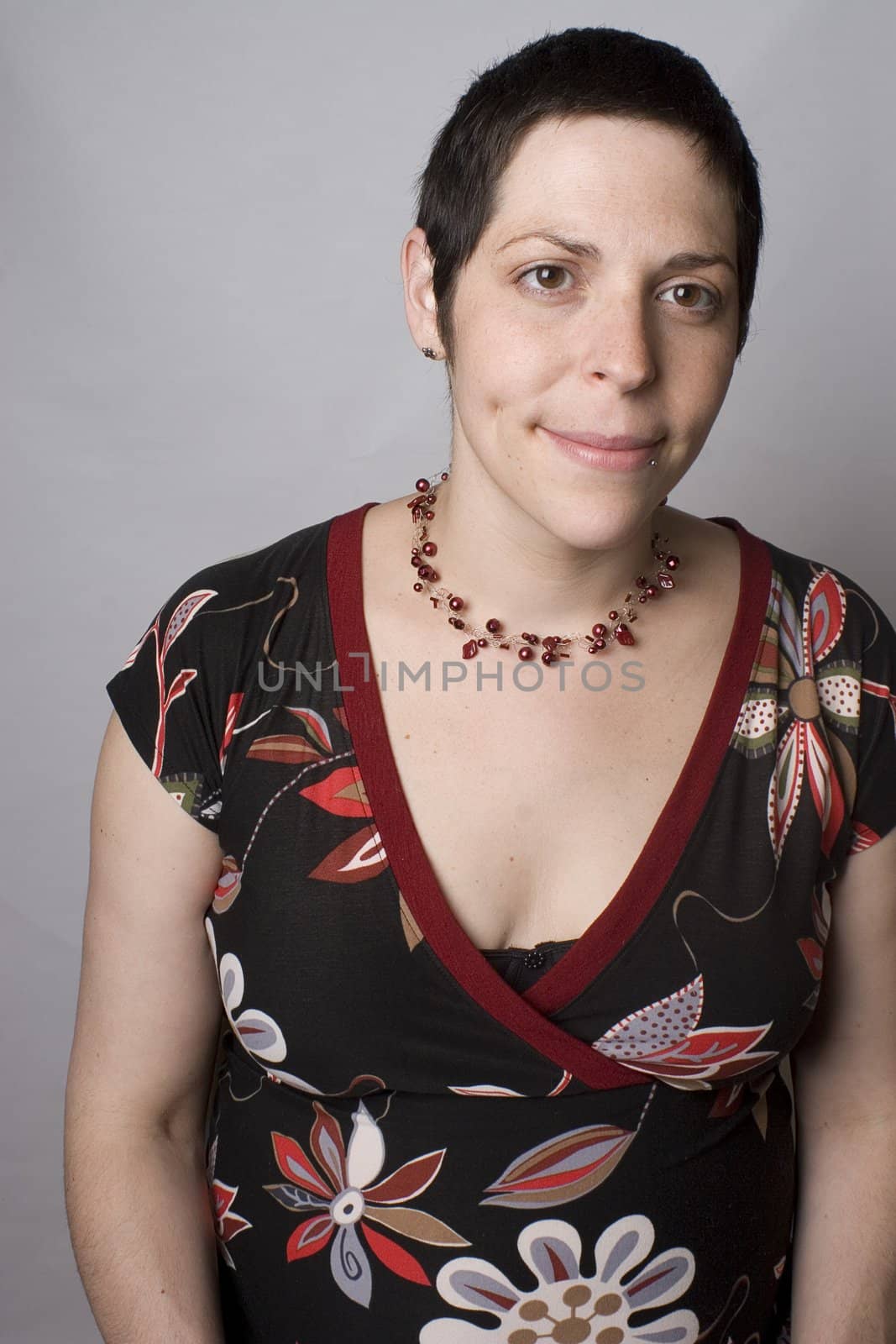 Sitting pregnant women with white background