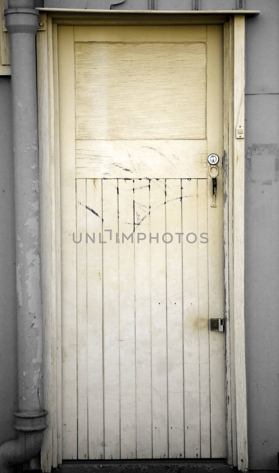 An old wooden grungy door