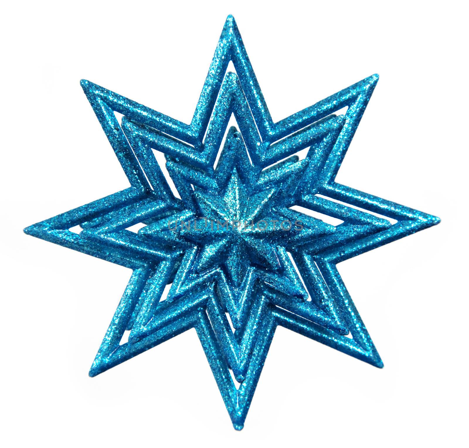 Blue Christmas Star by monkeystock