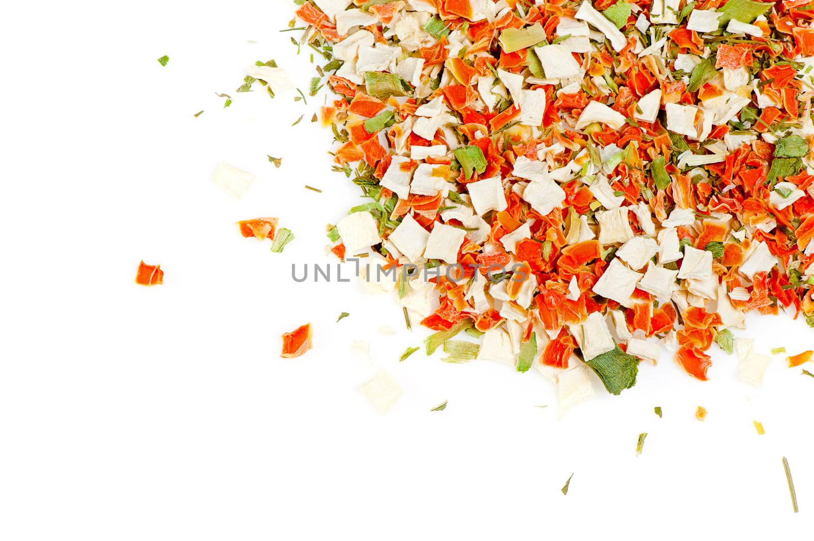 Dry spices. A set of colour dried seasonings isolated on a white background