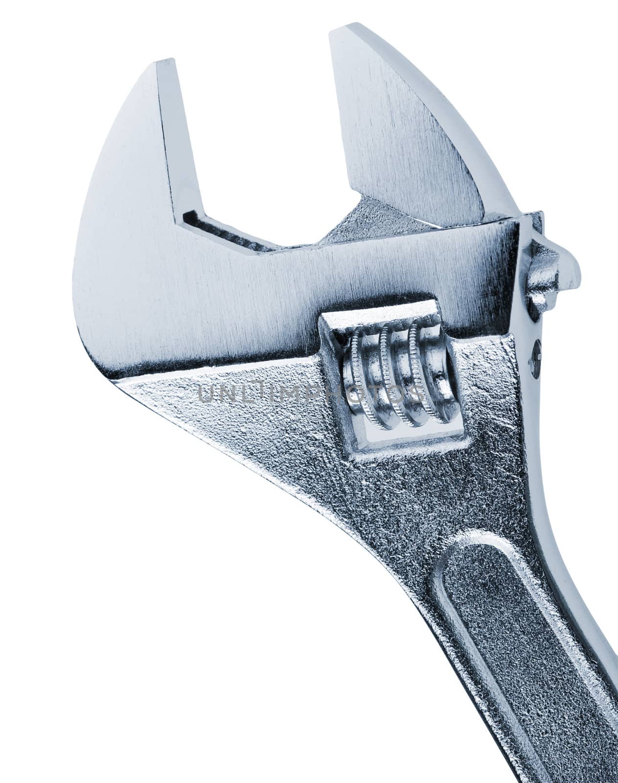 Adjustable spanner. It is isolated on a white background.