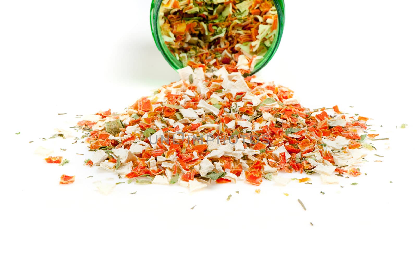 Dry spices. A set of colour dried seasonings isolated on a white background