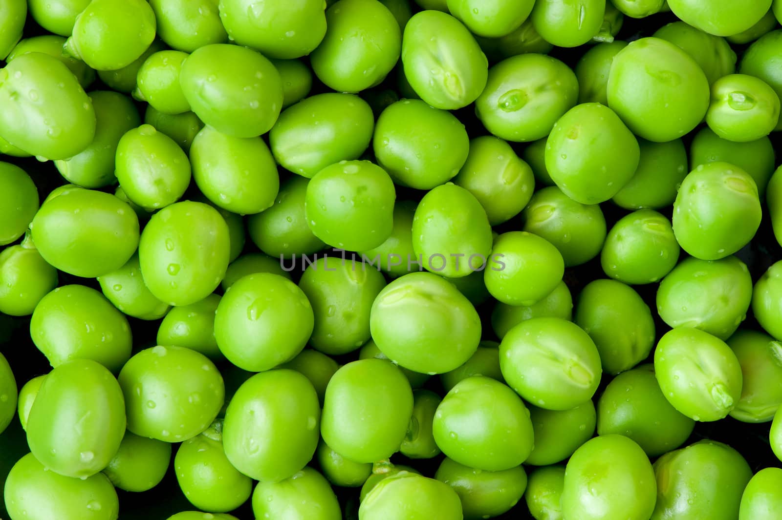 Pea background. A photo close up of green peas, bean