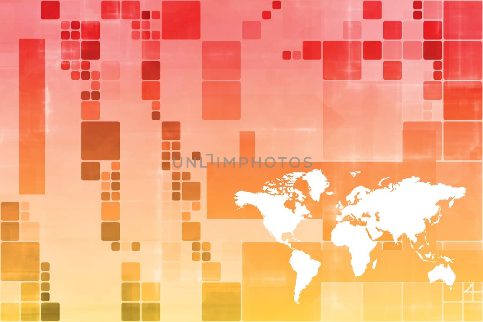 Orange World Wide Business Template Abstract Background