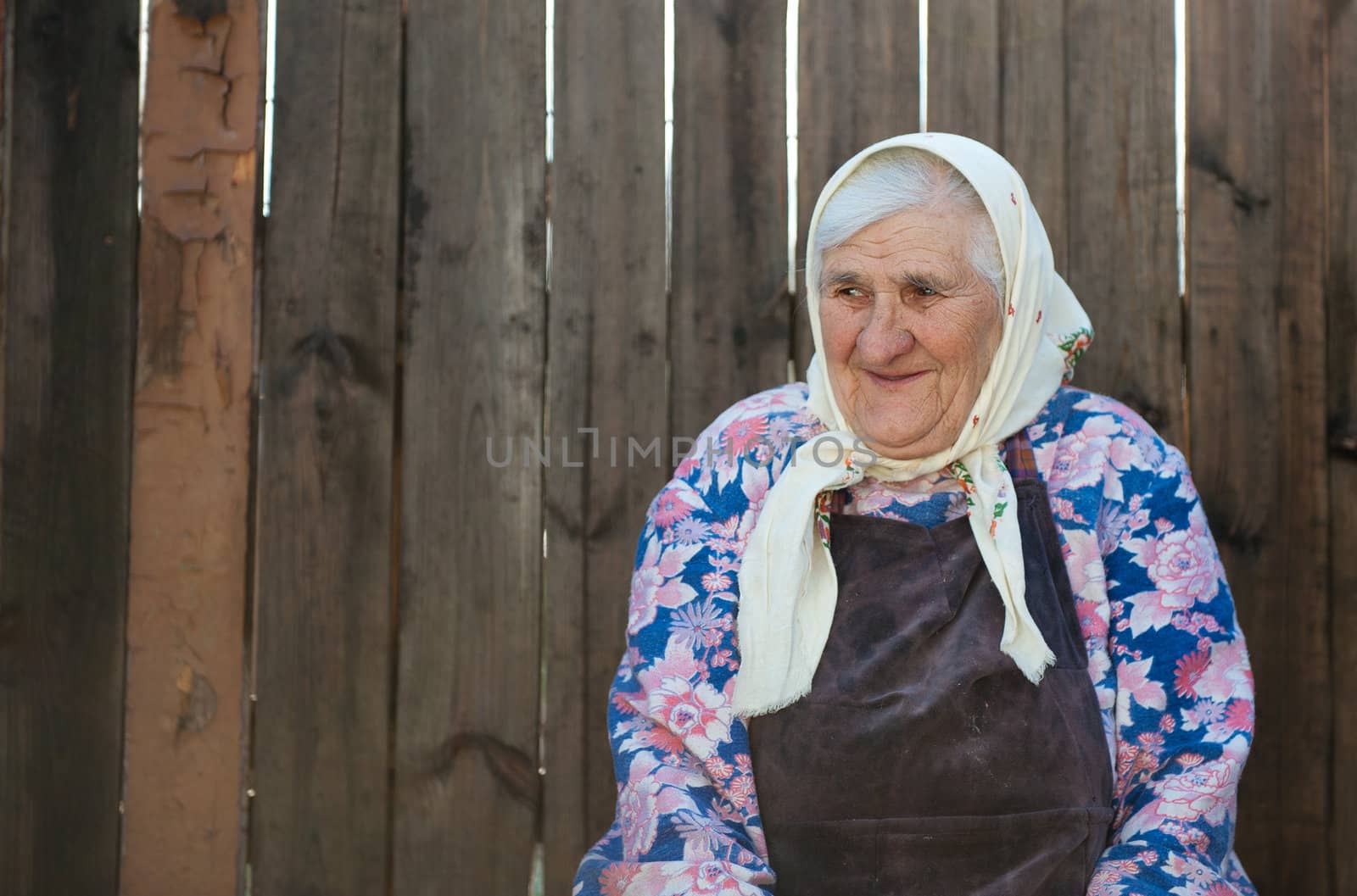 The old woman age 84 years. Detail closeup portrait