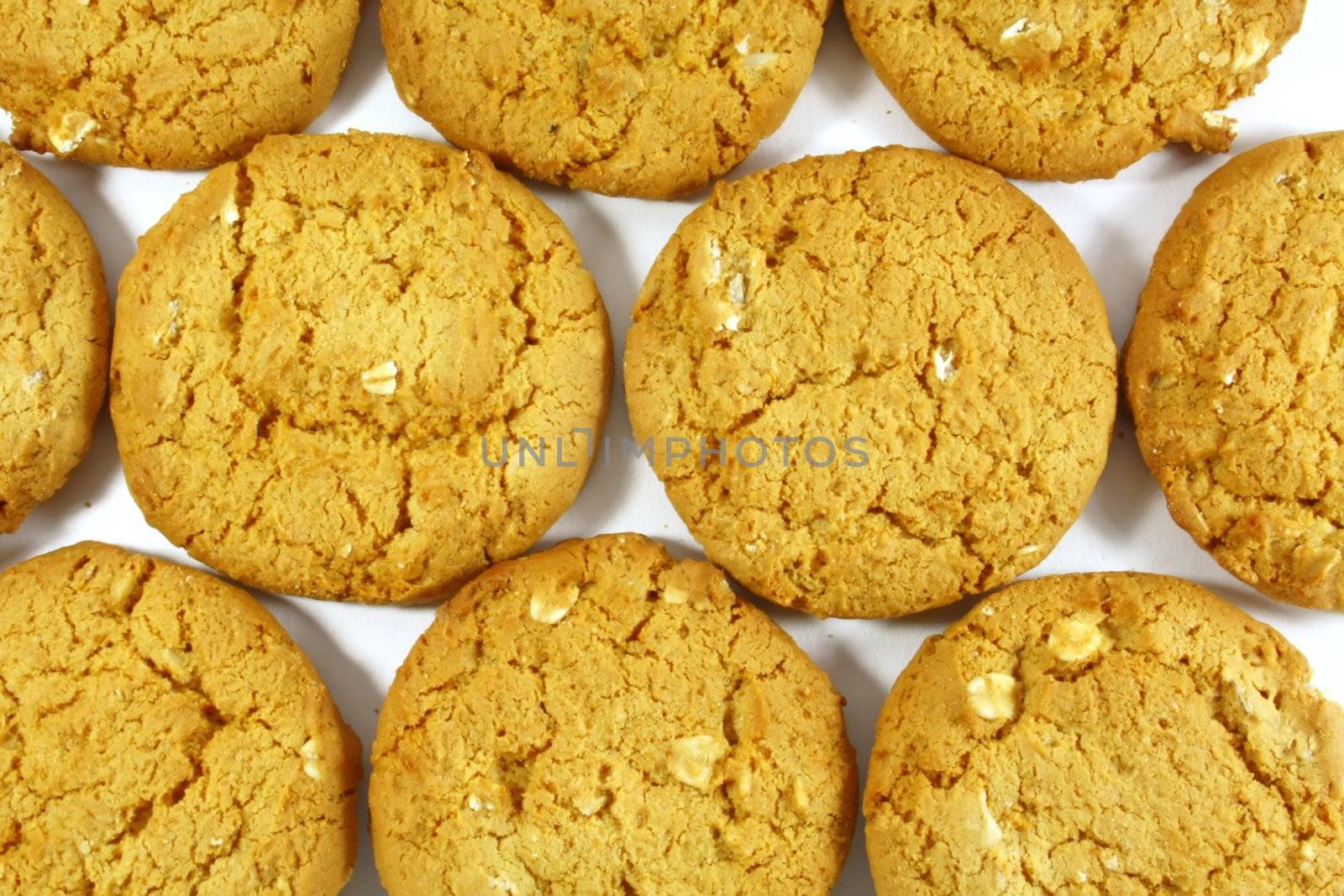 Fresh Dough Cookies Isolated on a White Background