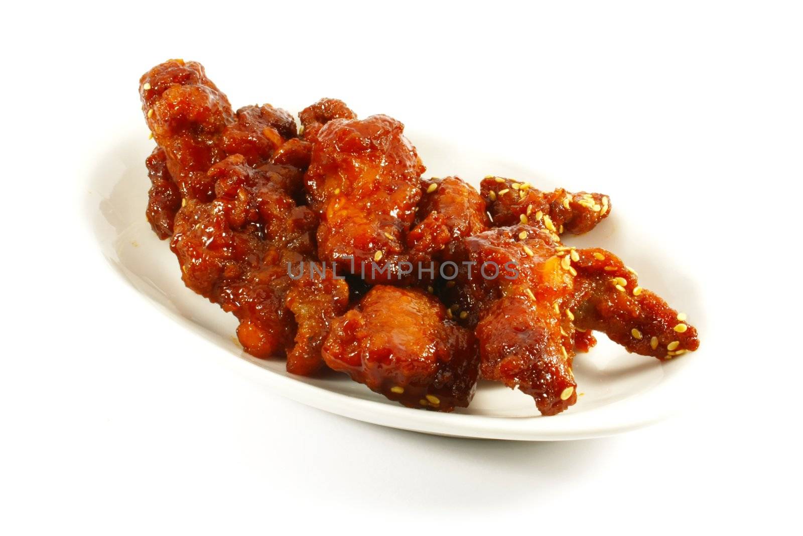 Chinese Deep Fried Pork Chunks With Sweet and Sour Sauce