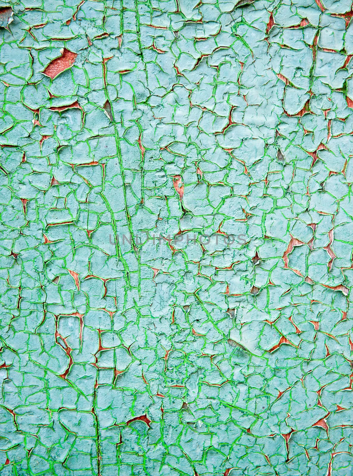 Texture peeled off paints. A wooden surface, green colour