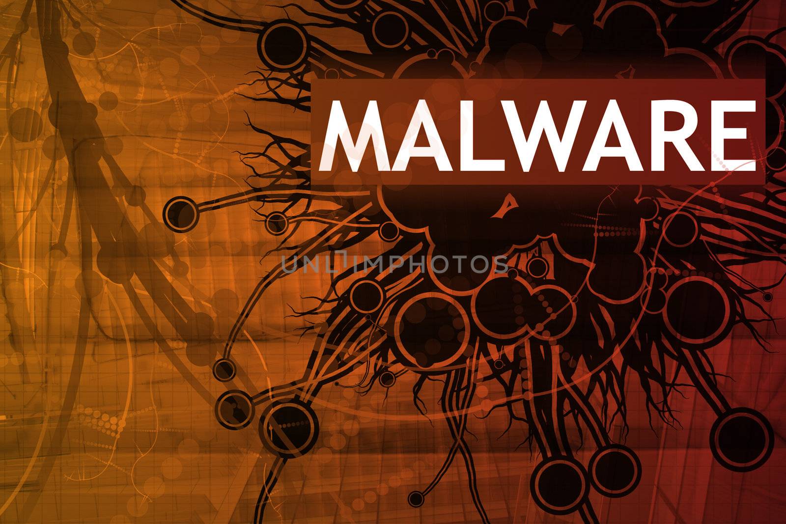 Malware Security Alert Abstract Background in Red