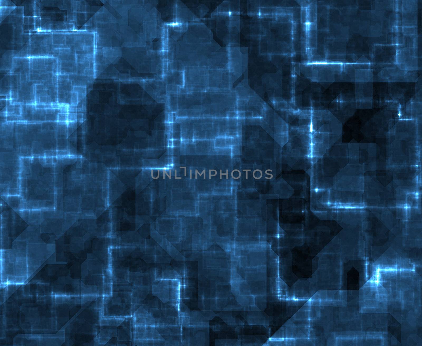 Flowing Electricity Abstract Pattern Background in Blue