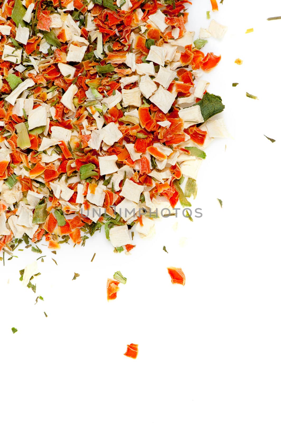 Dry spices. A set of colour dried seasonings isolated on a white background