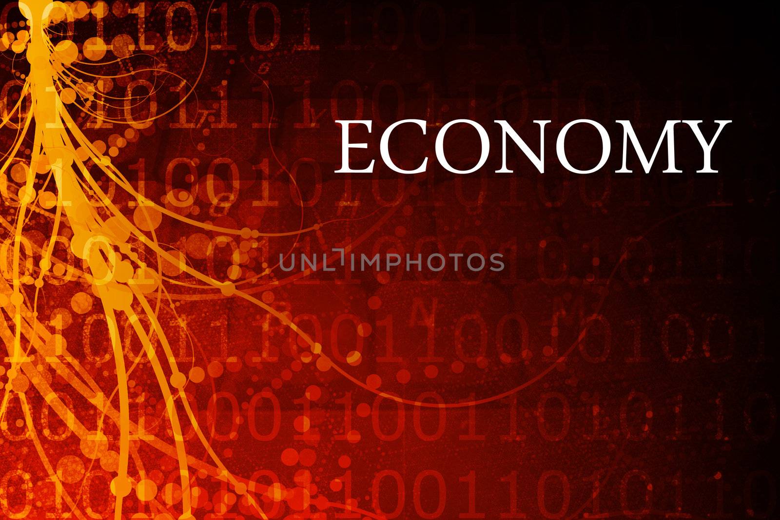 Economy Abstract Background in Red and Black