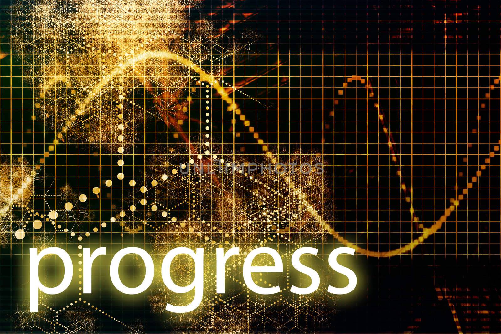 A Business Progress Abstract Futuristic Tech Background