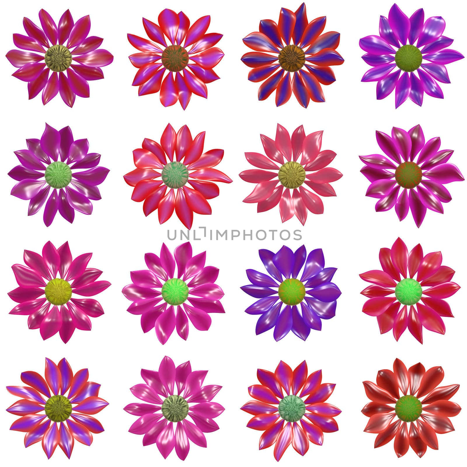 Variety of Flowers Clip Art Set Collection