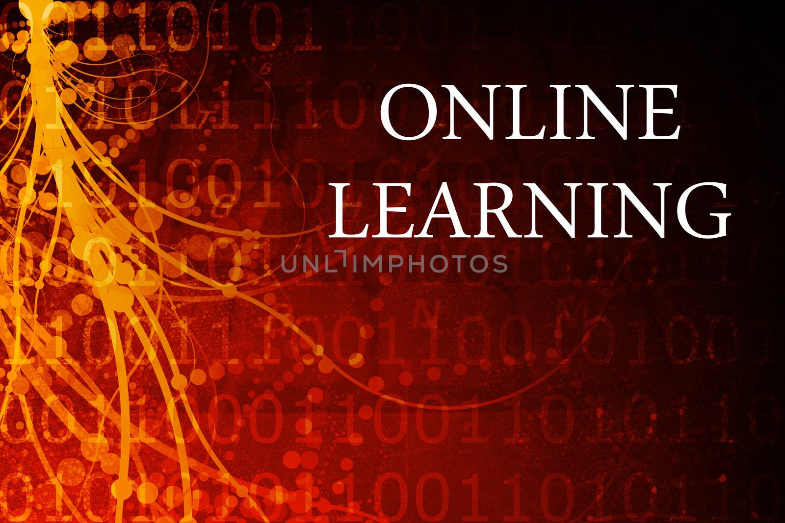 Online Learning Abstract Background in Red and Black