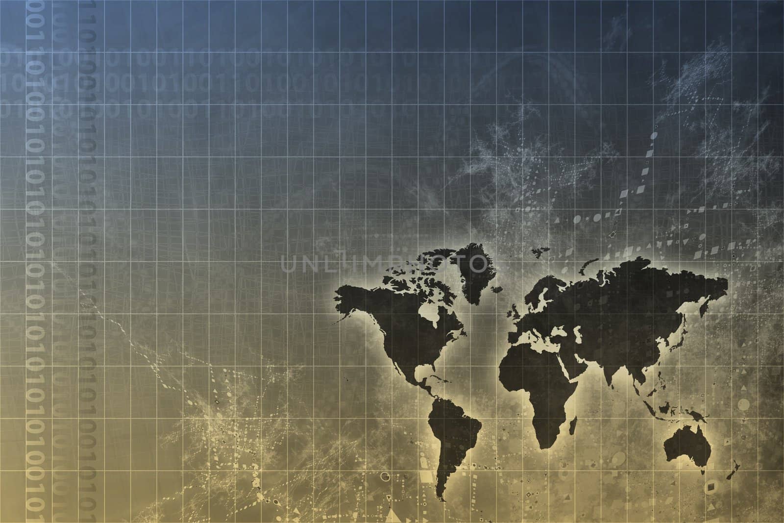 Corporate Worldwide Growth Abstract Background With Map