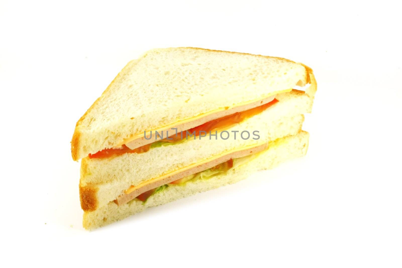 Sandwich Ham and Cheese Classical White Bread