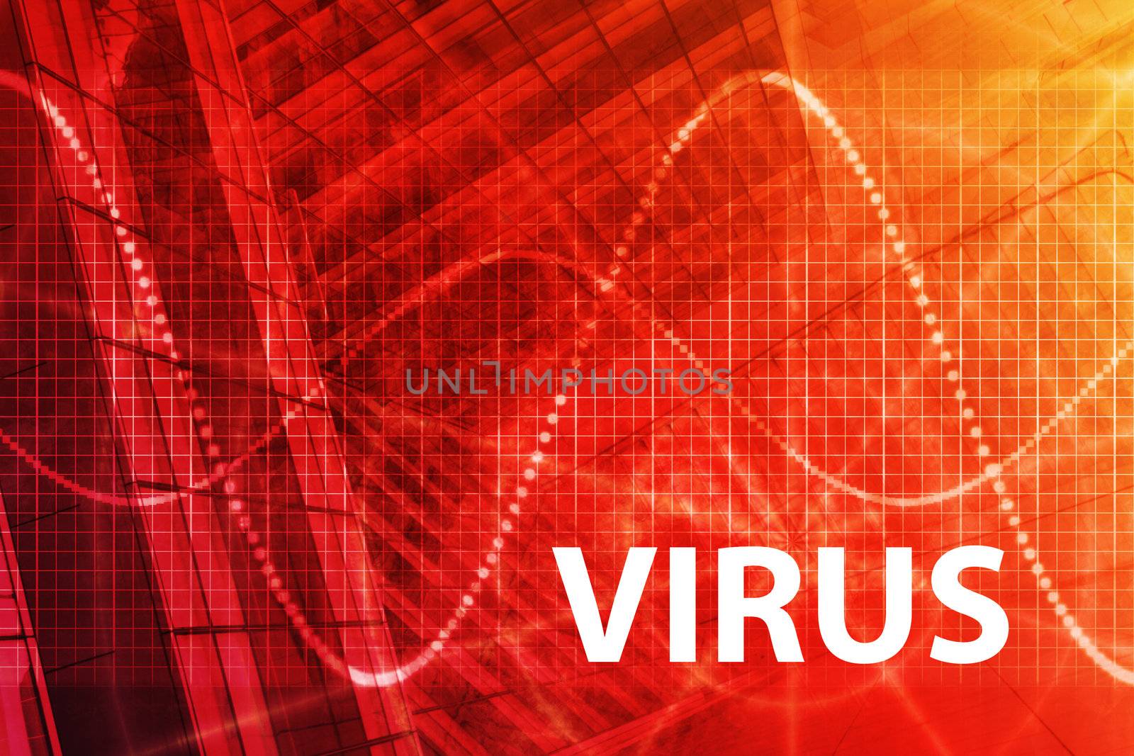 Virus Abstract Background in Web Security Series Set