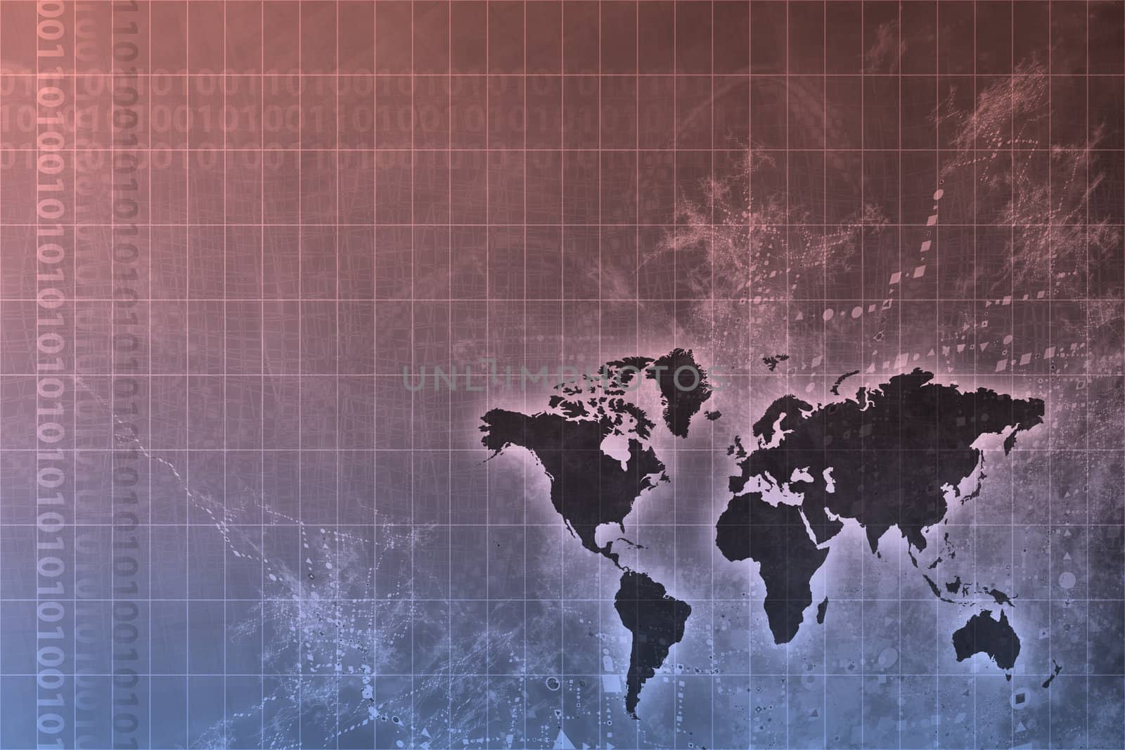 Corporate Worldwide Growth Abstract Background With Map