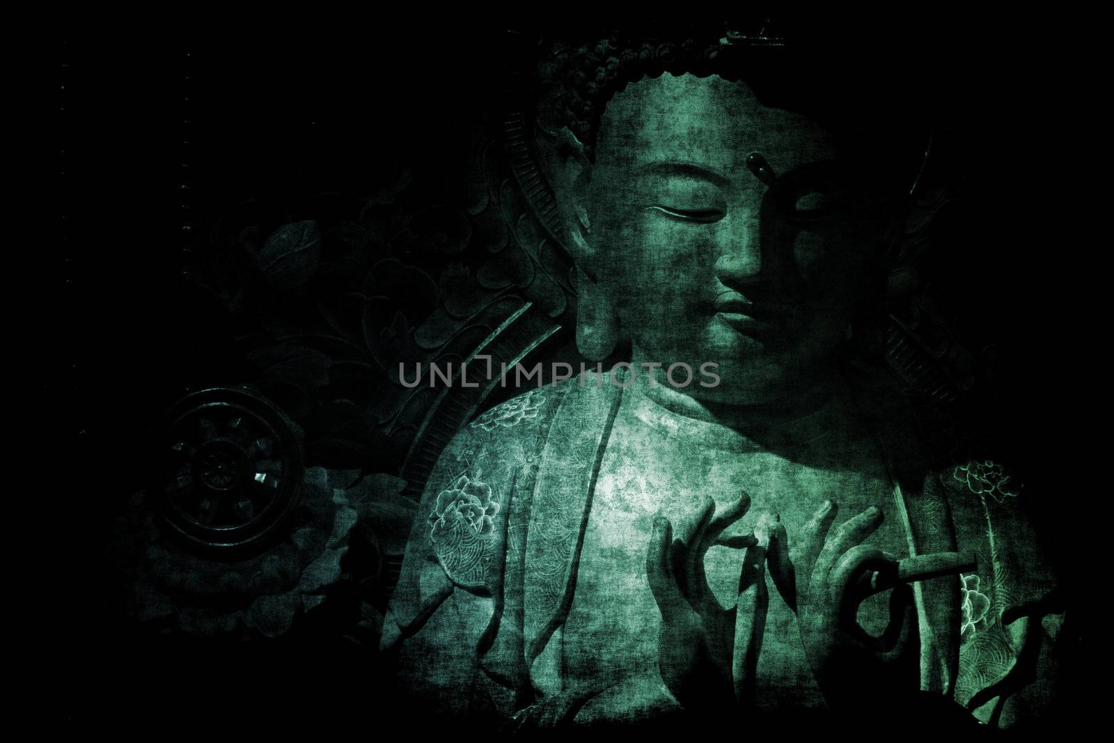 Chinese Temple Abstract Background Wallpaper in Color Tones