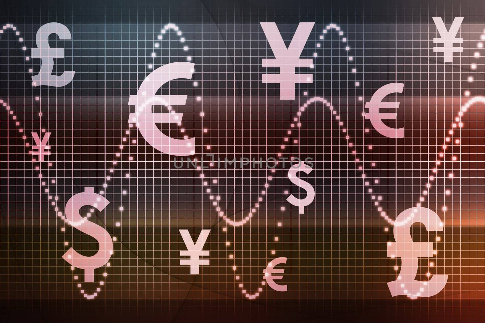 Futuristic World Currencies Business Abstract Background Wallpaper