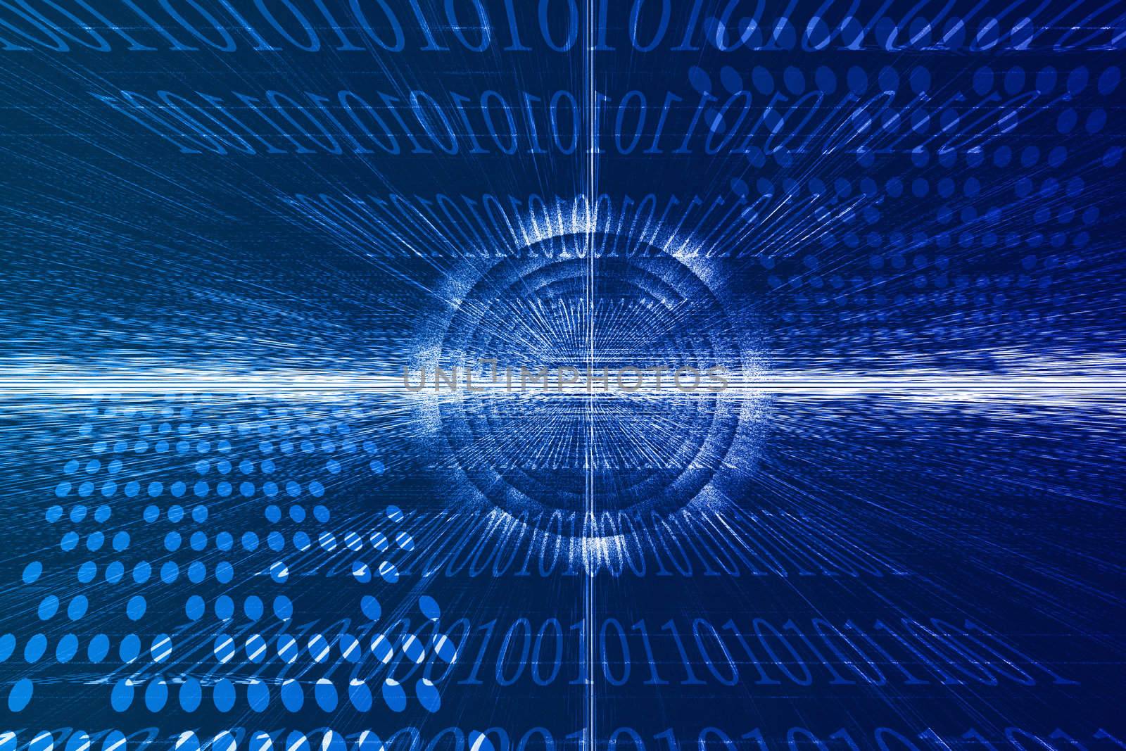 Futuristic Technology Data Flow Color Digital Abstract