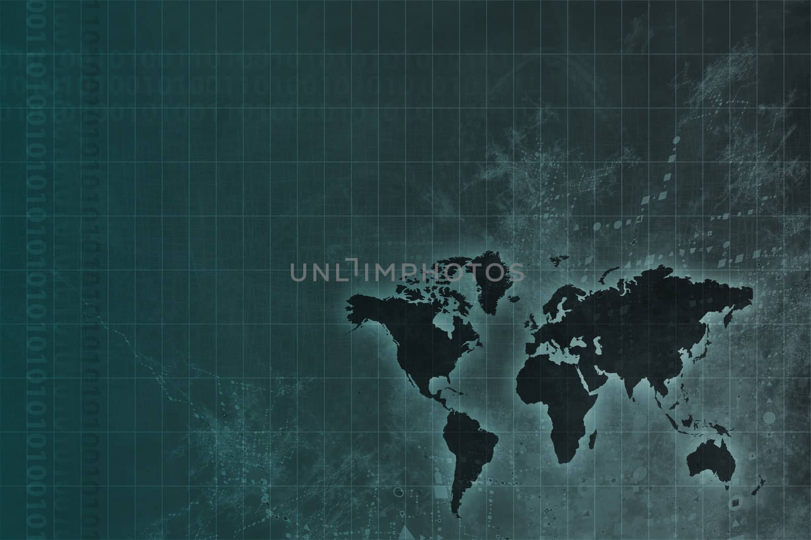 Corporate Worldwide Growth Abstract Background With Map 