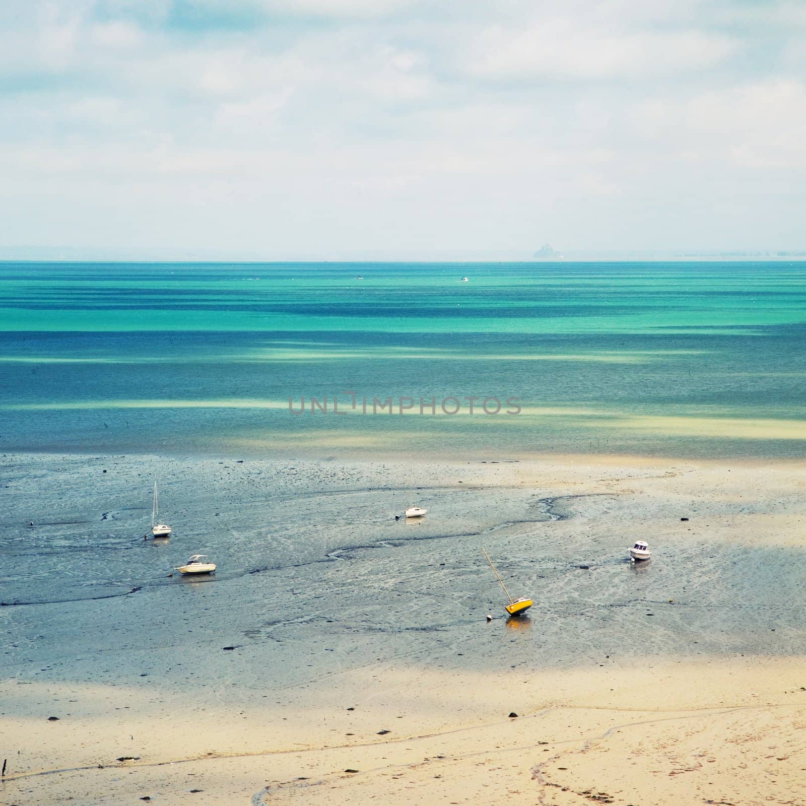 Brittany coast with pastel colors