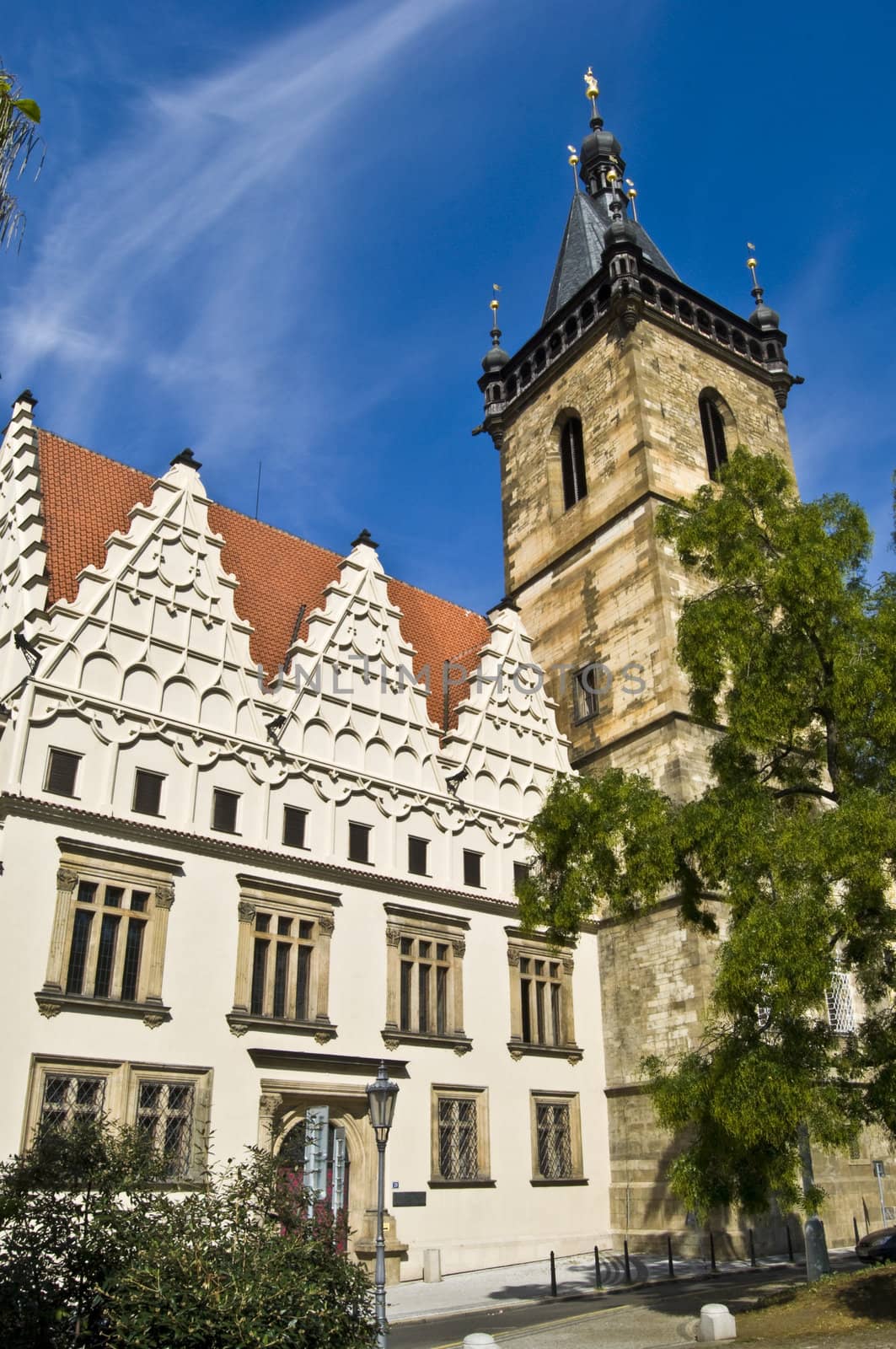 famous new town hall in Prague where the defenestrations took place