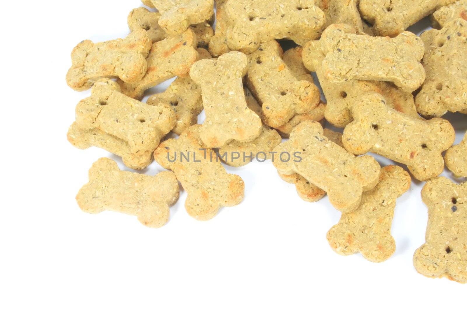 Cute Dog Biscuits Shaped into a Bone in a Pile