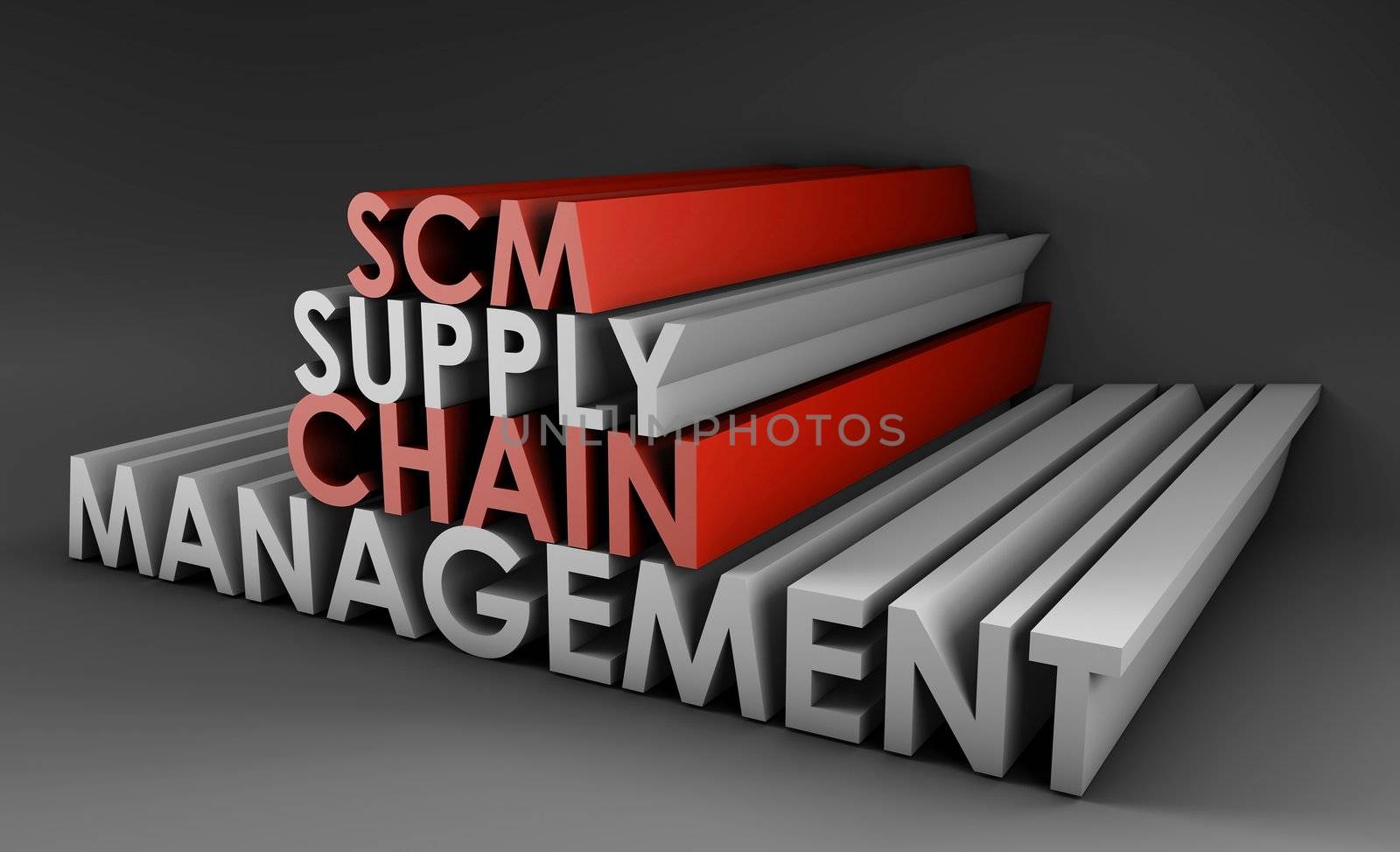 Supply Chain Management SCM Industry in 3d