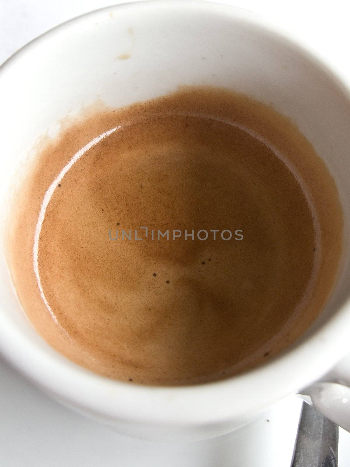 Close up cup of expresso coffe