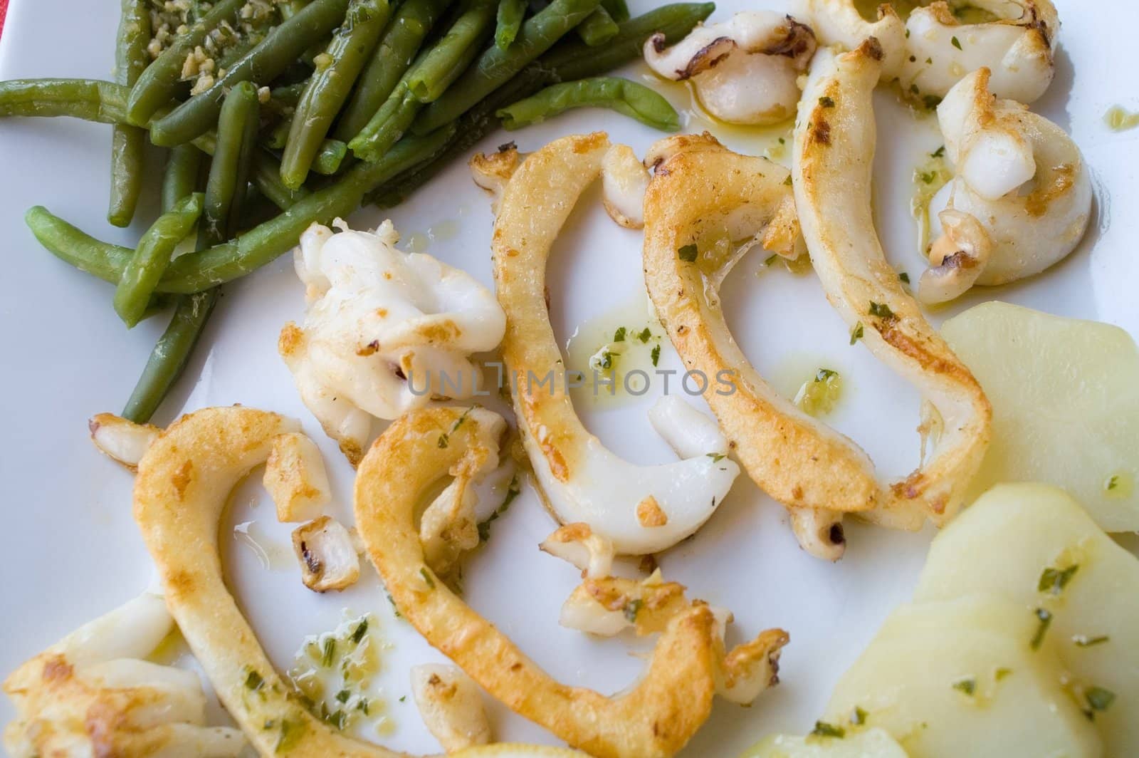 calamary with vegetables by olgaolga