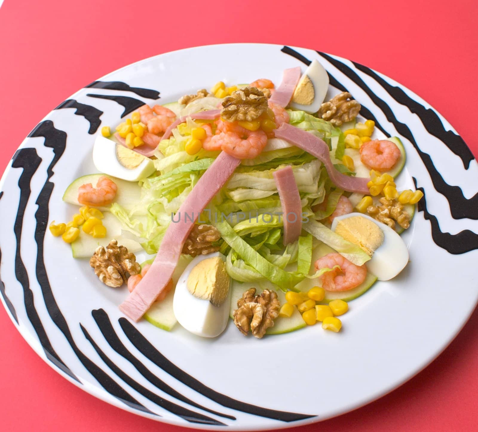Colorfull salad plate for restaurant