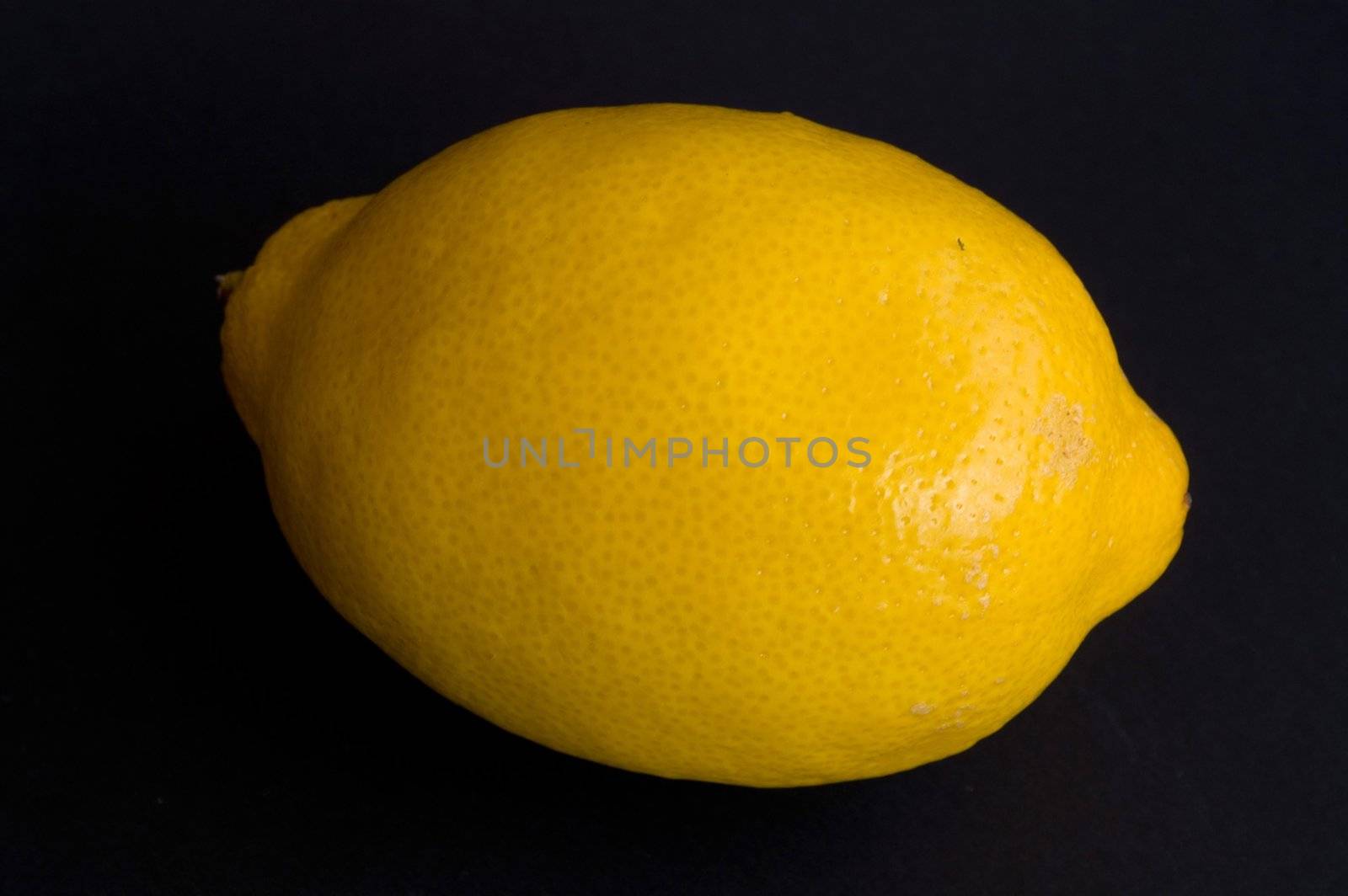Lemon on a black background