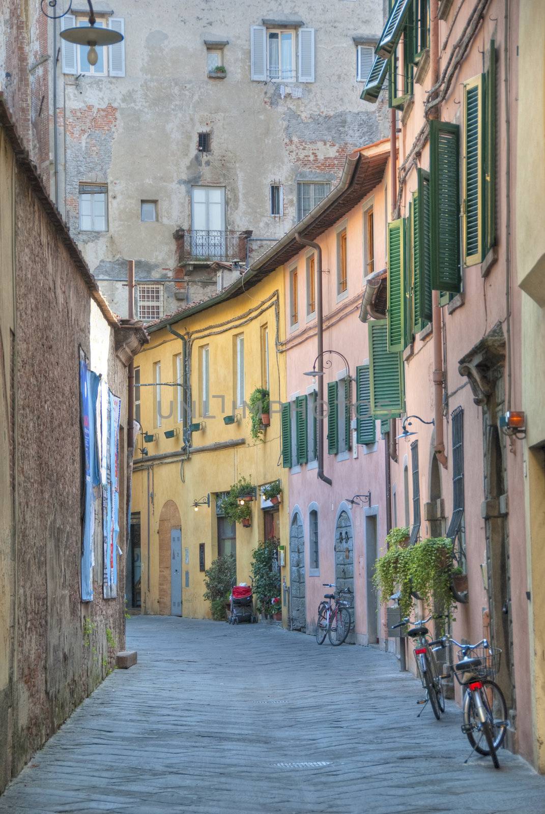 Typical Tuscan Street, Lucca, Italy, October 2009 by jovannig