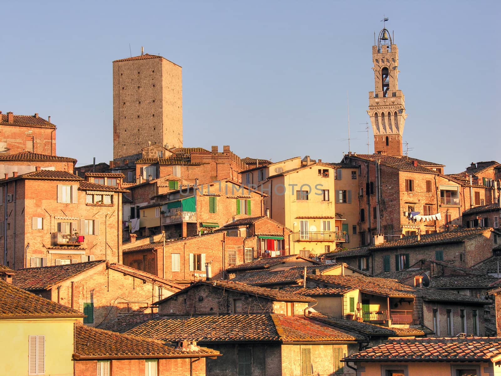 Detail of Siena, Tuscany, Italy in February