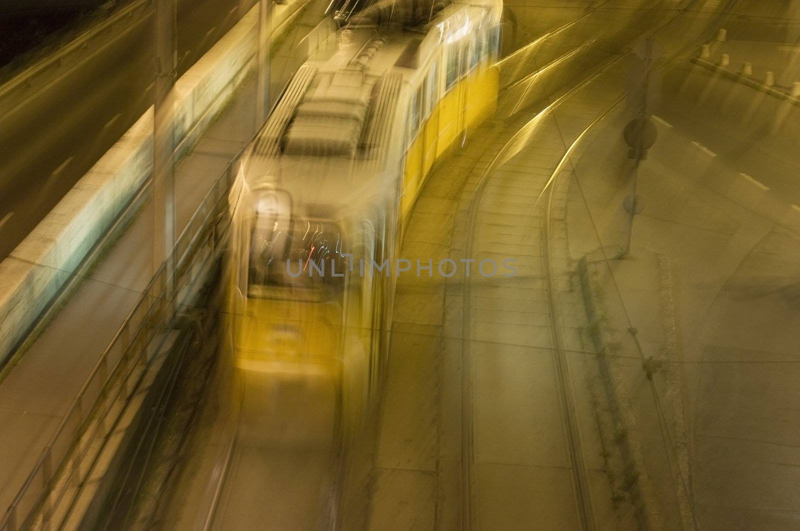 Night tram at Budapest, Hungary by photo4dreams