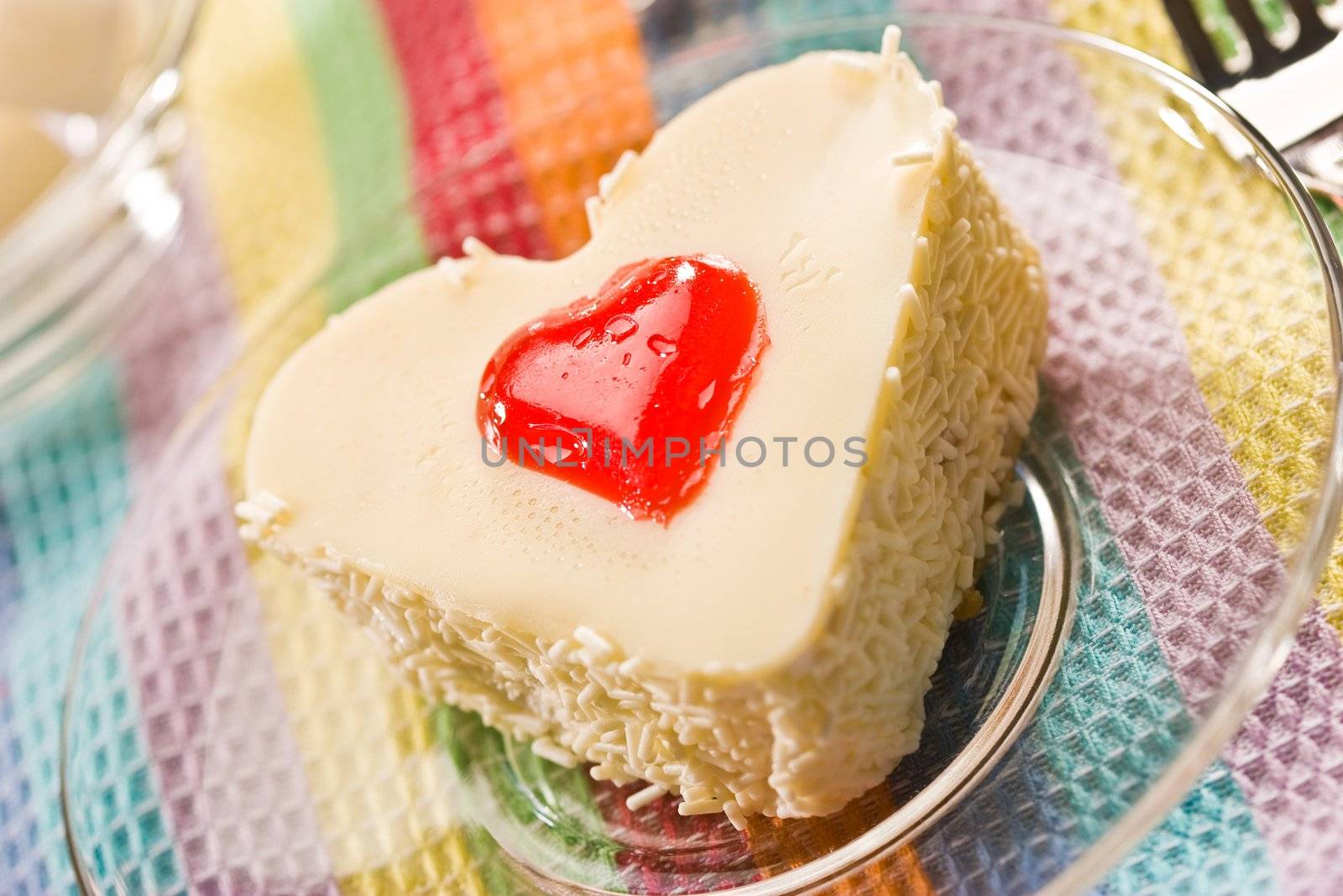 sweet: fancy cake with love simbol - heart