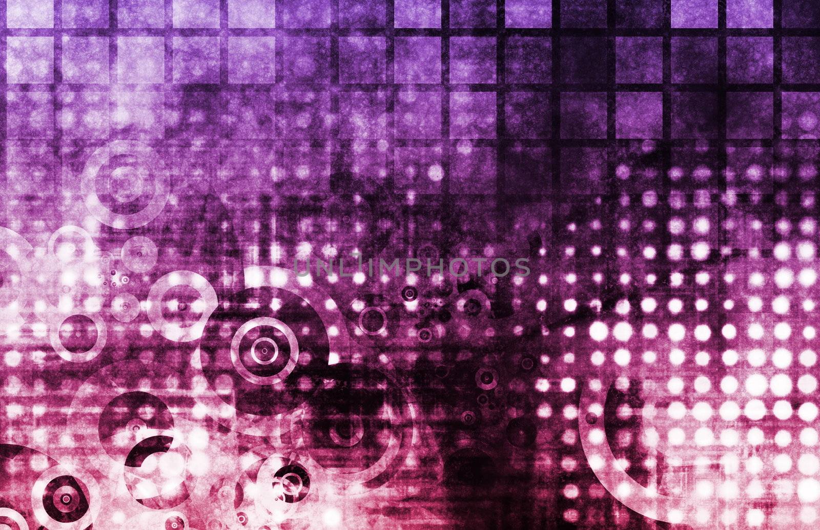 Abstract Grunge Background With Digital Media Art