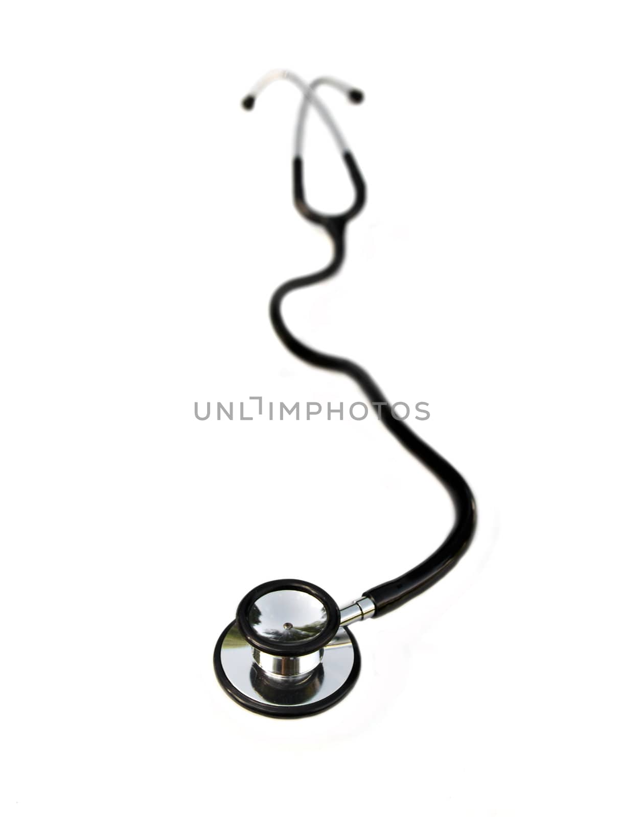 a doctor or physicians stethoscope isolated on white background