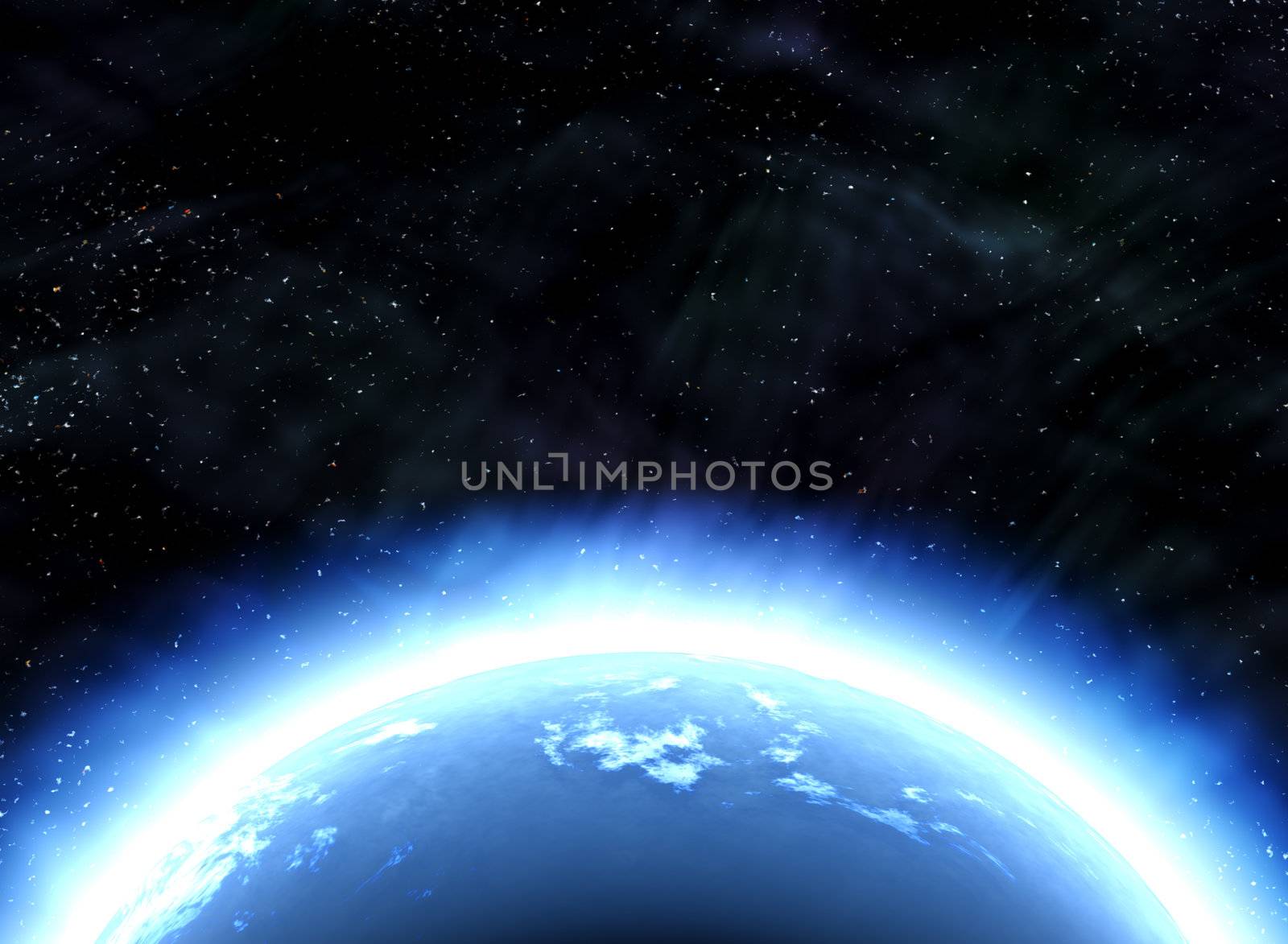 earth planet in space by clearviewstock