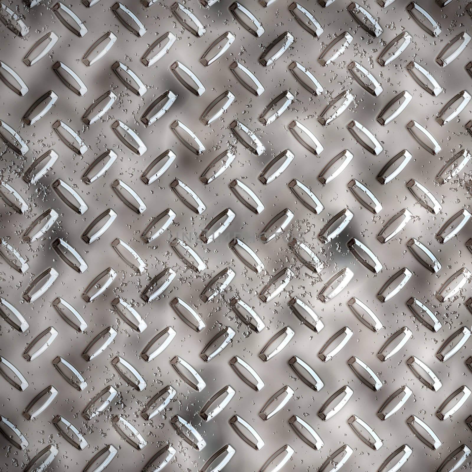 a large sheet of diamond or tread plate metal
